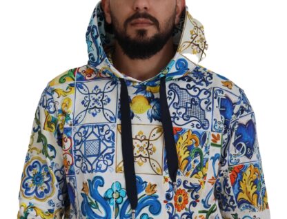 Dolce & Gabbana - Majolica Print Cotton Hooded Sweater