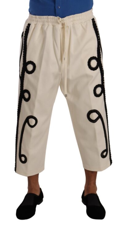 Dolce & Gabbana - Elegant Off-White Cropped Torero Pants