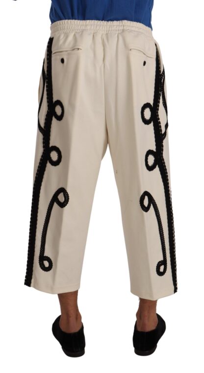 Dolce & Gabbana - Elegant Off-White Cropped Torero Pants