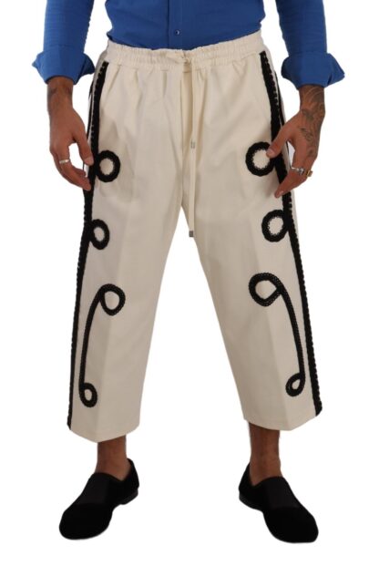 Dolce & Gabbana - Elegant Off-White Cropped Torero Pants