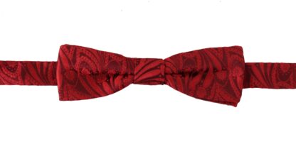 Dolce & Gabbana - Elegant Red Silk Bow Tie