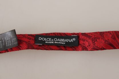 Dolce & Gabbana - Elegant Red Silk Bow Tie