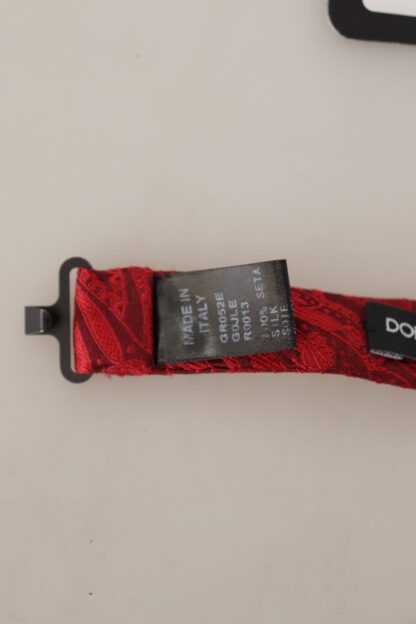 Dolce & Gabbana - Elegant Red Silk Bow Tie