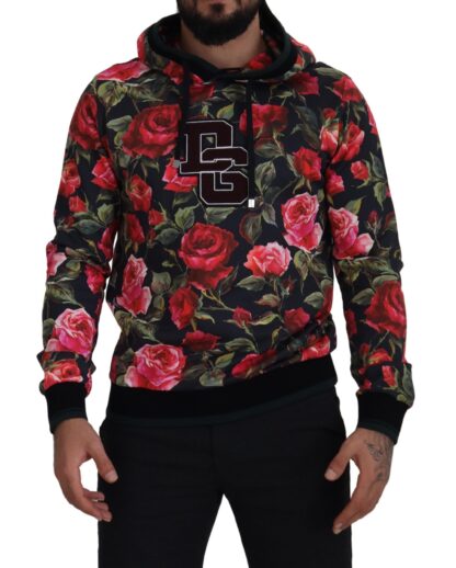 Dolce & Gabbana - Multicolor Floral Cotton Hooded Sweater