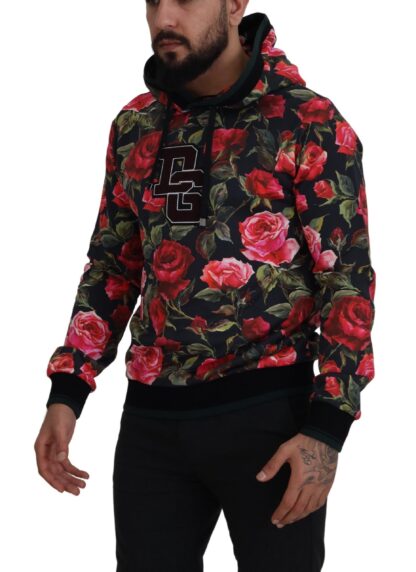 Dolce & Gabbana - Multicolor Floral Cotton Hooded Sweater