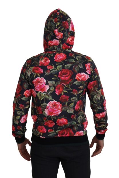 Dolce & Gabbana - Multicolor Floral Cotton Hooded Sweater