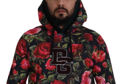 Dolce & Gabbana - Multicolor Floral Cotton Hooded Sweater