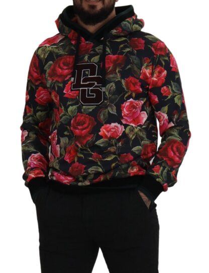 Dolce & Gabbana - Multicolor Floral Cotton Hooded Sweater