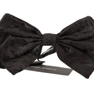 Dolce & Gabbana - Elegant Silk Black & White Bow Tie