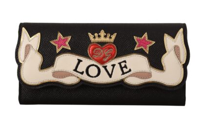 Dolce & Gabbana - Chic Continental Black Leather Wallet