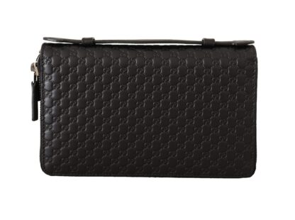 Gucci - Elegant Black Leather Men's Zip Wallet