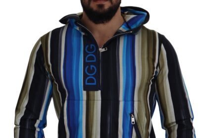 Dolce & Gabbana - Multicolor Striped Cotton Hoodie