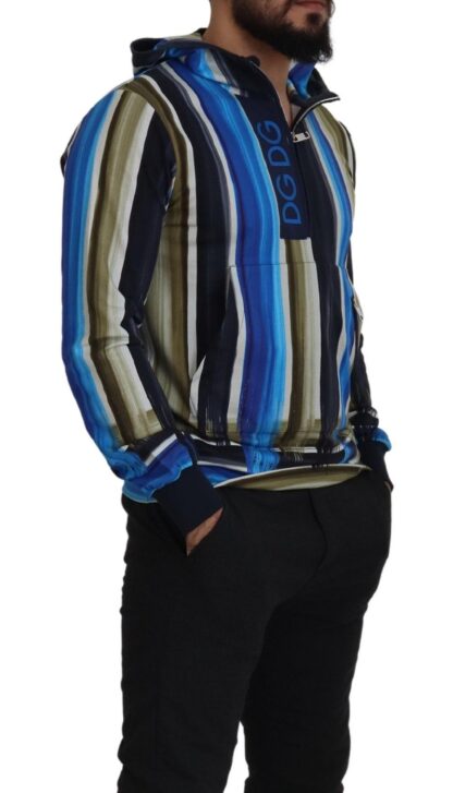 Dolce & Gabbana - Multicolor Striped Cotton Hoodie