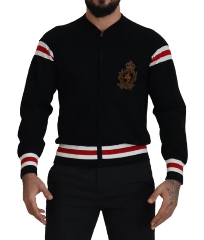 Dolce & Gabbana - Multicolor Zip Sweater Wool Blend