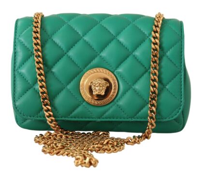 Versace - Elegant Green Nappa Leather Small Crossbody