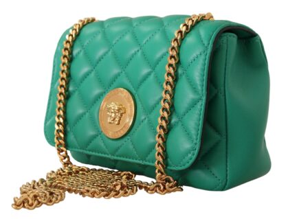 Versace - Elegant Green Nappa Leather Small Crossbody