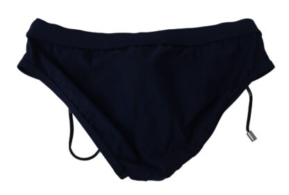 Dolce & Gabbana - Elegant Dark Blue Swim Briefs with White Crown Logo