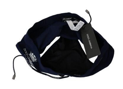 Dolce & Gabbana - Elegant Dark Blue Swim Briefs with White Crown Logo