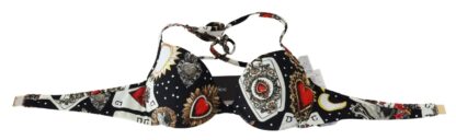 Dolce & Gabbana - Chic Card Deck Print Bikini Top