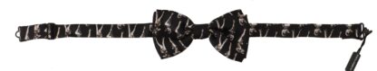 Dolce & Gabbana - Elegant Black and White Silk Bow Tie