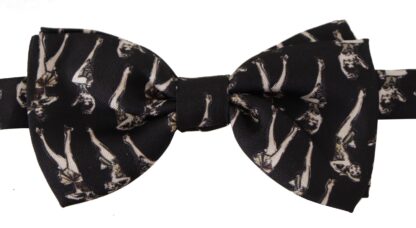 Dolce & Gabbana - Elegant Black and White Silk Bow Tie