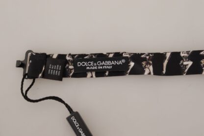 Dolce & Gabbana - Elegant Black and White Silk Bow Tie