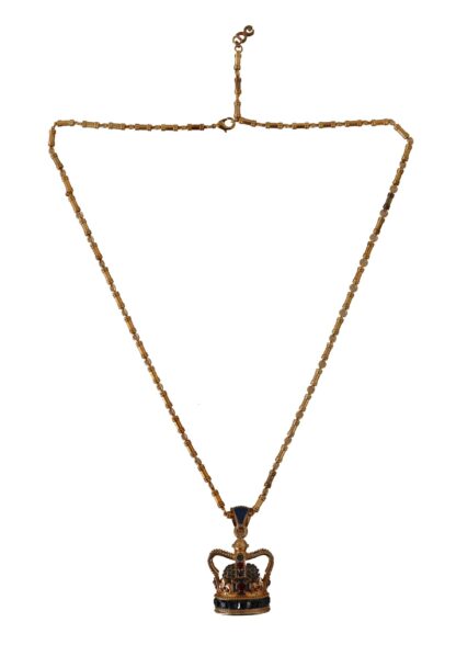 Dolce & Gabbana - Regal Crown Pendant Necklace in Gold