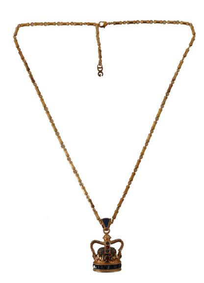 Dolce & Gabbana - Regal Crown Pendant Necklace in Gold