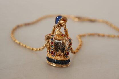 Dolce & Gabbana - Regal Crown Pendant Necklace in Gold