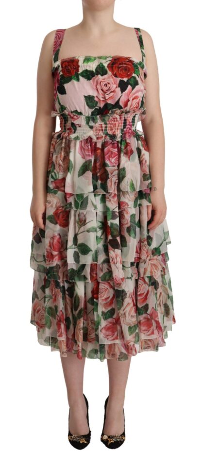 Dolce & Gabbana - Elegant Floral Silk Maxi Dress