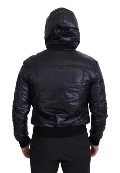 Dolce & Gabbana - Elegant Black Bomber Jacket with Hood