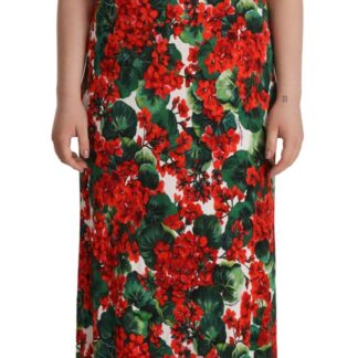 Dolce & Gabbana - Elegant Floral Silk Maxi Dress