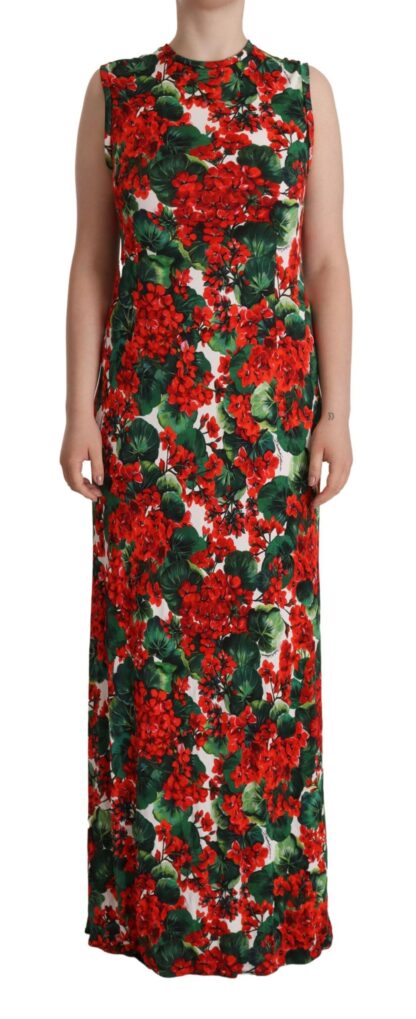 Dolce & Gabbana - Elegant Floral Sheath Long Dress