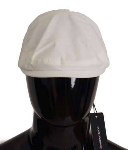 Dolce & Gabbana - Chic White Newsboy Cap Cotton Blend