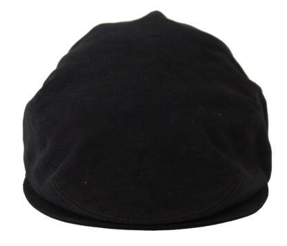 Dolce & Gabbana - Elegant Black Cotton Newsboy Hat