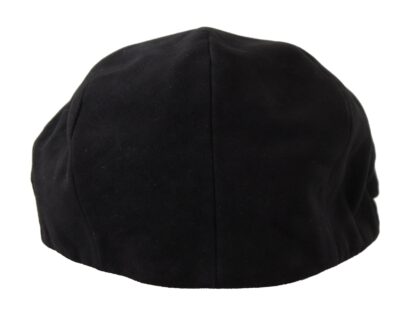 Dolce & Gabbana - Elegant Black Cotton Newsboy Hat