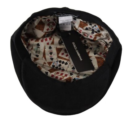 Dolce & Gabbana - Elegant Black Cotton Newsboy Hat