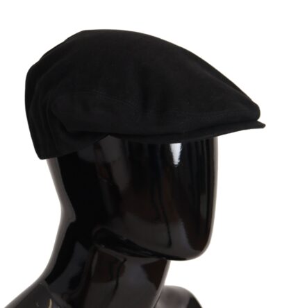 Dolce & Gabbana - Elegant Black Cotton Newsboy Hat