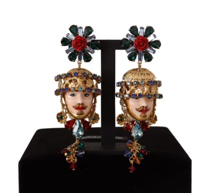 Dolce & Gabbana - Chic Pupi Doll Dangling Clip-On Earrings