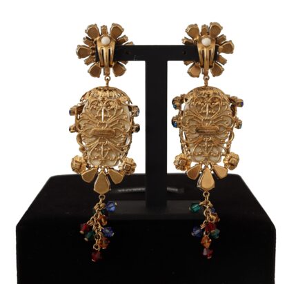 Dolce & Gabbana - Chic Pupi Doll Dangling Clip-On Earrings