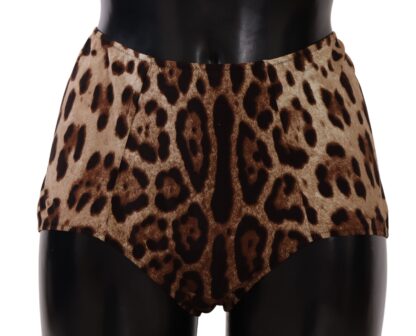 Dolce & Gabbana - High Waist Leopard Print Bikini Bottom