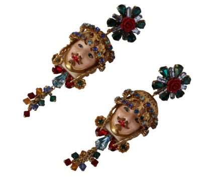 Dolce & Gabbana - Chic Pupi Doll Dangling Clip-On Earrings