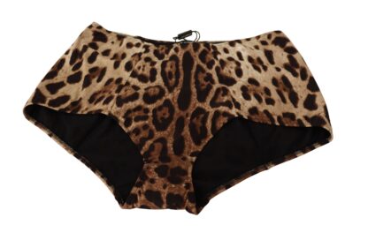 Dolce & Gabbana - High Waist Leopard Print Bikini Bottom