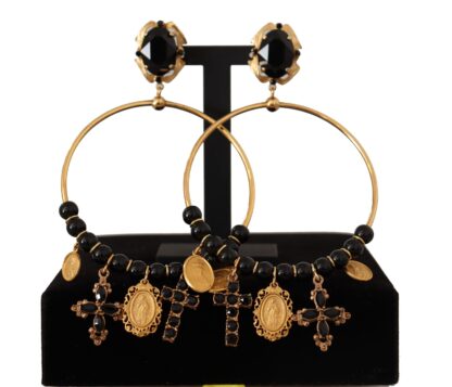 Dolce & Gabbana - Elegant Gold Dangling Hoop Earrings