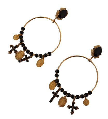 Dolce & Gabbana - Elegant Gold Dangling Hoop Earrings