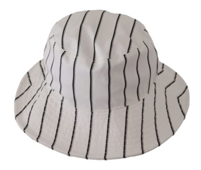 Dolce & Gabbana - Elegant White Striped Bucket Hat