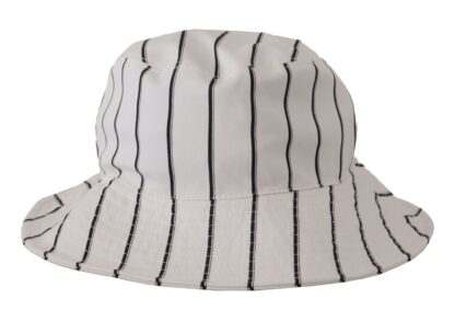 Dolce & Gabbana - Elegant White Striped Bucket Hat