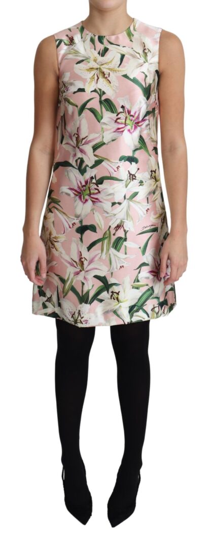 Dolce & Gabbana - Floral A-Line Mini Silk Dress in Pink