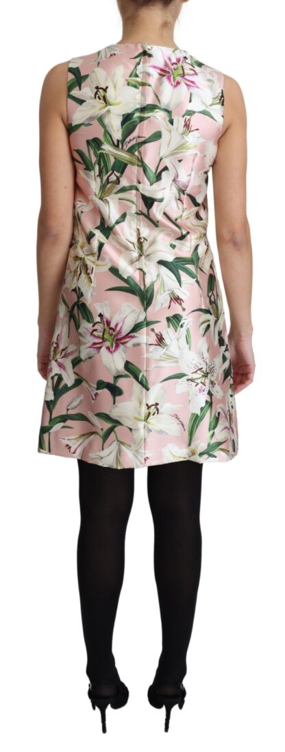 Dolce & Gabbana - Floral A-Line Mini Silk Dress in Pink