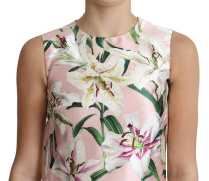 Dolce & Gabbana - Floral A-Line Mini Silk Dress in Pink